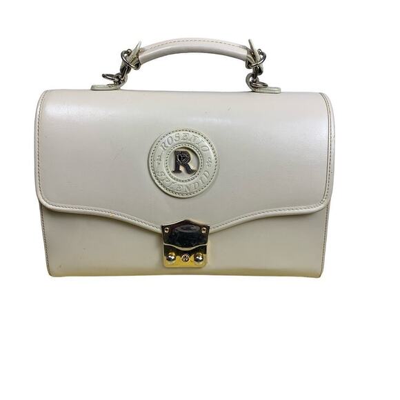 Rosenio Beige Structured Doctor’s Handbag with Strap - Picture 3 of 16